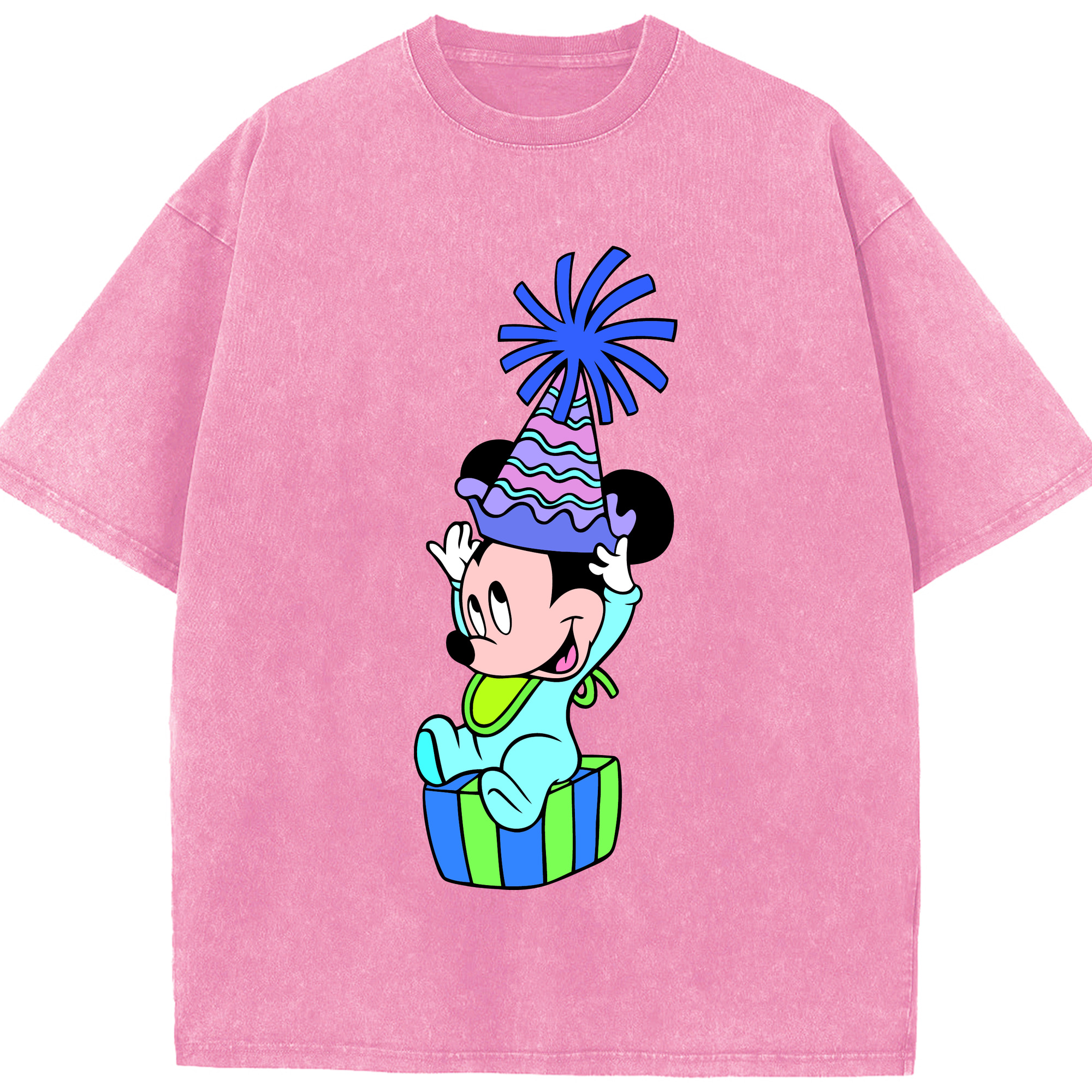 （画像用） ミッキーマウス Mickey Mouse 綿100% ヴィンテージ風 半袖Tシャツ（フロントプリント）
